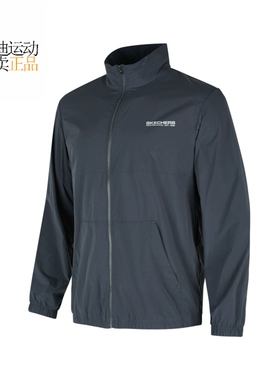 Skechers/斯凯奇新款男子外套休闲运动风舒适防晒外套P224M063