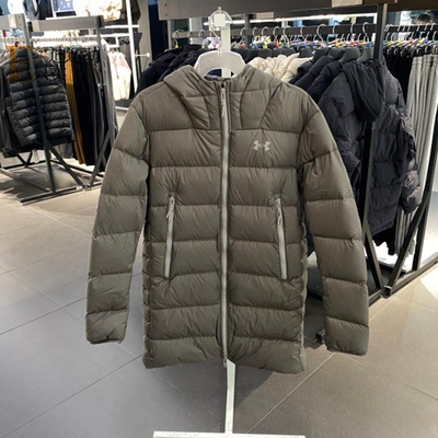 安德玛UA男子中长款羽绒服