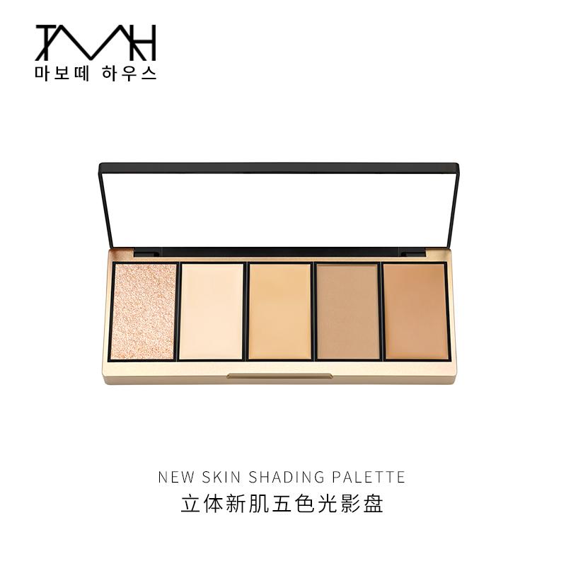 TMH美妆立体新肌五色光影盘修颜高光阴影遮瑕眼影提亮肤色气色图片