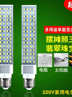 低压横插灯泡DC12V直流LED电瓶蓄电池太阳能路灯玉石照明灯24V36V