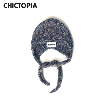 CHICTOPIA刘清扬原创设计 手织马海毛羊毛毛线系带护耳帽子/袖套