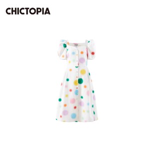 CHICTOPIA CHIC刘清扬原创设计24春夏彩色波点雏菊花朵印花连衣裙