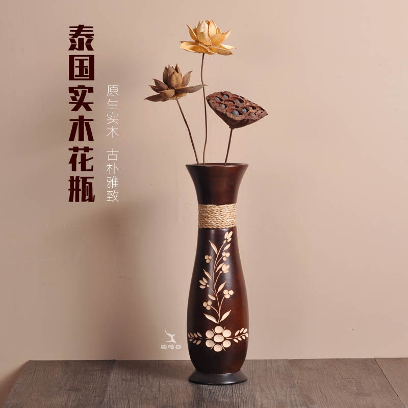 泰国芒果木花瓶实木客厅卧室木质