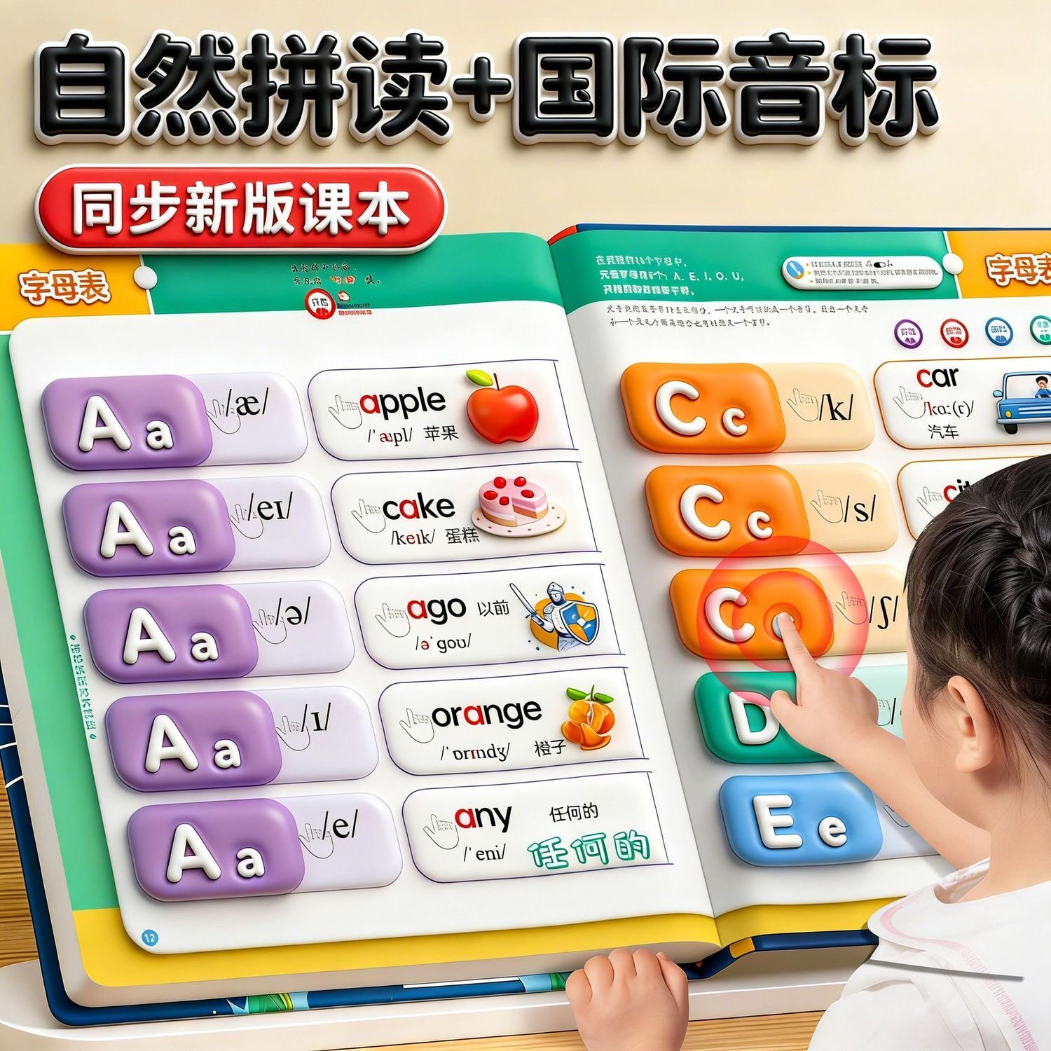 会说话的英语音标和自然拼读笔单词记背神器早教学习有声点读机