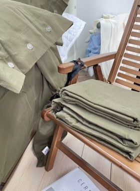 重磅品牌订单剩余面料定制  100支500根双股贡缎长绒棉磨毛四件套