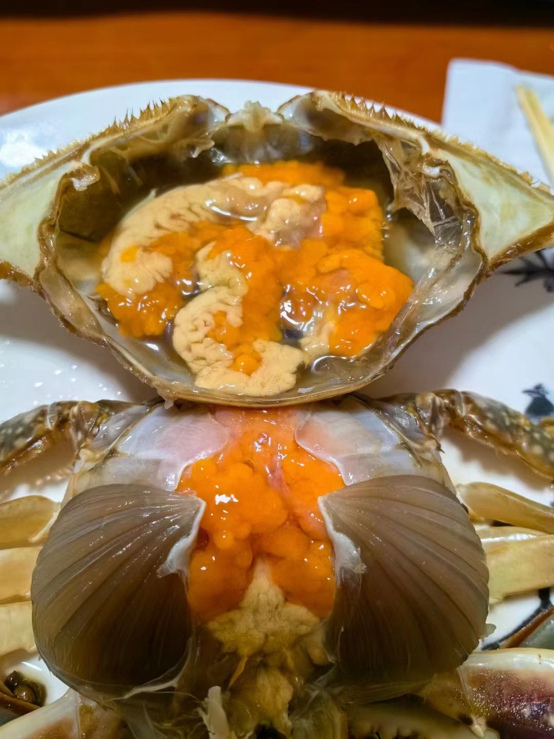 莱州梭子蟹麻辣生呛捞汁青蒸大母单只独立包装二母公蟹一桶3-5只