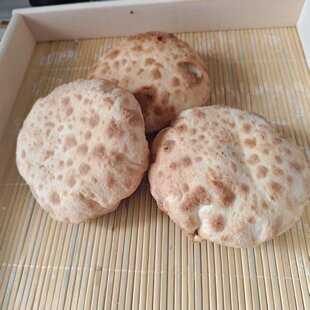 莱州糖鼓火烧薄皮脆白糖50g现烤8个1份中通硬饼空心膜烧饼香沙河