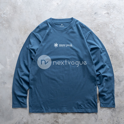 【NextVogue】Snow Peak soft cotton 雪峰纯棉印花长袖T恤24ss
