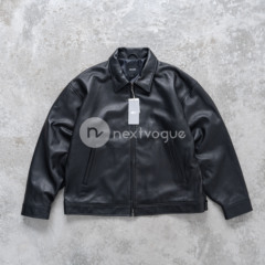 【NextVogue】BEAMS leather zip blouson 短款拉链皮衣夹克24ss