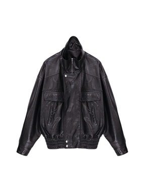 【弓ECHO】杨树林秋季新款头层植鞣真皮皮衣休闲酷飒机车夹克外套