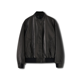 西班牙进口绵羊皮软糯质感慵懒皮衣酷飒真皮外套 弓ECHO