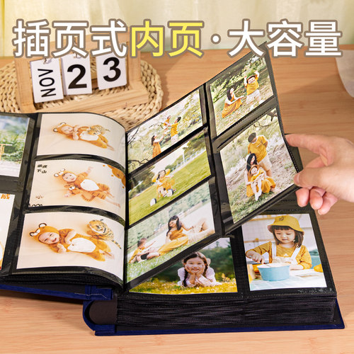 相册本家庭大容量宝宝成长记录册插页式儿童5寸6寸照片影集纪念册
