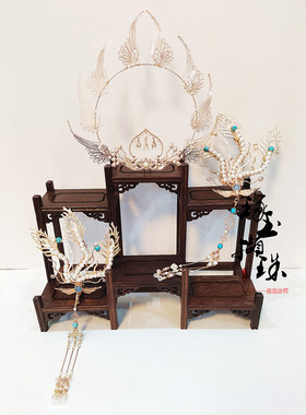 琢玉撷珠 不灭 凤凰明王 楚河 COS 头饰 发冠 璎珞  古风 发光