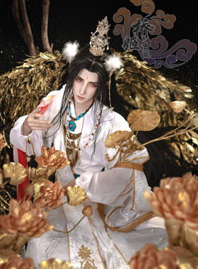 琢玉撷珠 图南 迦楼罗 金翅鹏鸟 提灯 映桃花 COS 头饰 发冠 古风