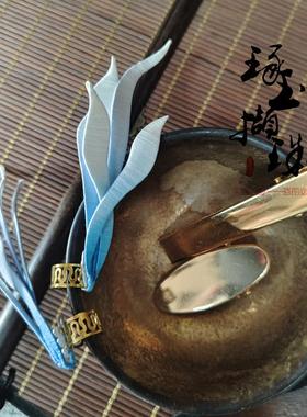 琢玉撷珠 安期 cos 代号鸢 古风 头饰 缠花 耳饰 耳环 发夹