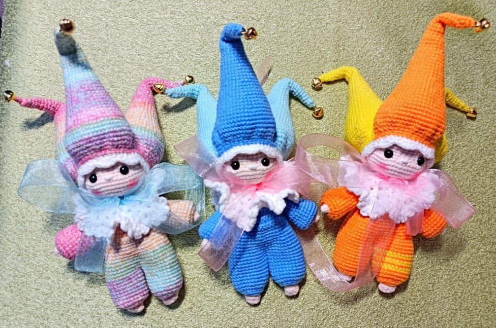 成品 缘分天使 毛线钩织玩偶 儿童节礼物 情人节 摆件