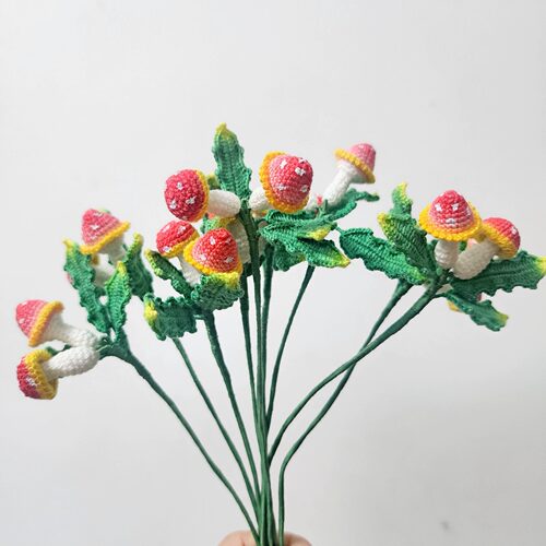 成品 钩织 蘑菇树枝 8号蕾丝 配件 玩偶 女孩 儿童节