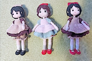 成品 小魔女 琪琪 非常精致 钩织人偶 爱尔兰6号蕾丝线 礼物