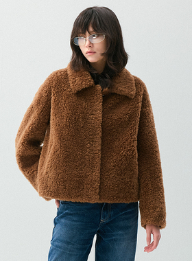 VIVIDINI 秋冬短款立领/圆领羊毛外套