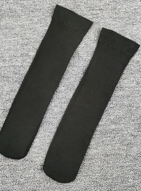 螺纹袜子女纯棉袜春夏中筒条纹直筒袜亲子袜黑色百搭堆堆袜压力袜