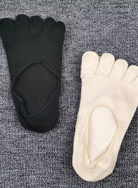 五指袜子女隐形船袜纯色低帮夏季脚趾袜纯棉吸汗防滑分趾五指女袜