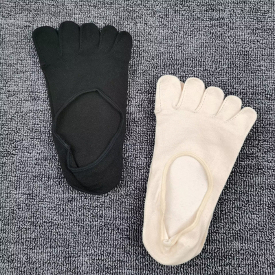 五指袜子女隐形船袜纯色低帮夏季脚趾袜纯棉吸汗防滑分趾五指女袜