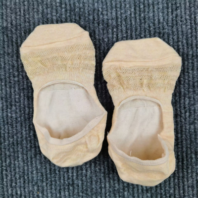外贸单袜子女纯棉船袜夏季薄款网眼透气隐形袜浅口硅胶防滑女士袜