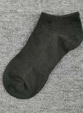 袜子男短筒纯棉袜春夏季低帮袜纯黑色吸汗全棉男士袜