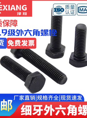 M39*3 10.9级细牙外六角螺丝细丝螺钉细扣螺栓80x100x150x200-300