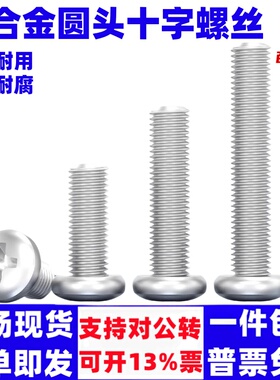 6061铝合金圆头十字螺丝铝机螺钉盘头螺栓M4M5M6M8*10x12/16/20mm
