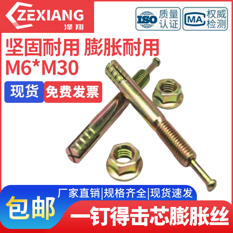 泽翔一钉得击芯膨胀螺丝举