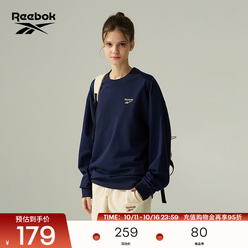 Reebok锐步官方24年新款男女款潮流舒适宽松百搭套头卫衣