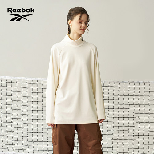 Reebok锐步官方26年新款男女休闲舒适潮流百搭半高领长袖T恤