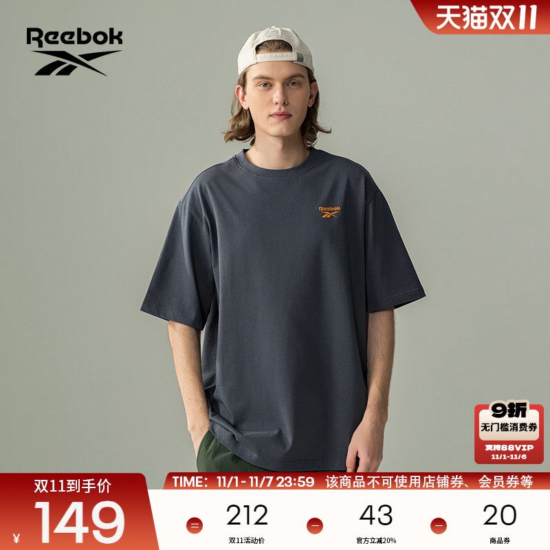 Reebok锐步官方25夏季新款男女舒适百搭后背卡通印花T恤潮流短袖