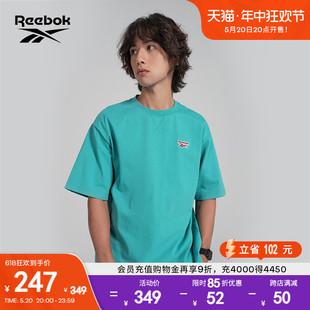 T恤 纯色简约圆领运动休闲短袖 男女同款 Reebok锐步官方24春夏新款