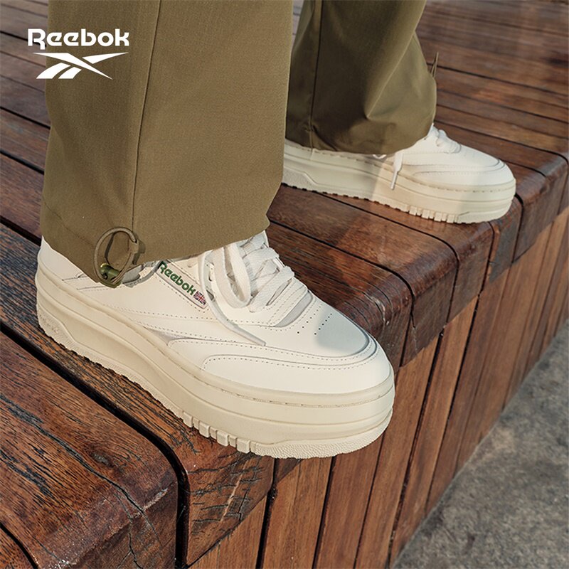Reebok锐步官方26女鞋CLUB C EXTRA复古厚底松糕潮流运动休闲板鞋