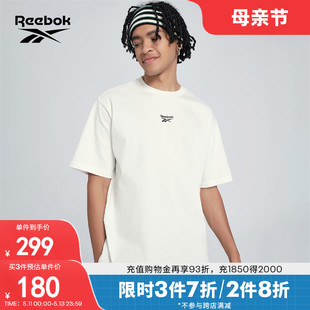 时尚 休闲简约针织短袖 情侣男女款 Reebok锐步官方24春夏新款 T恤