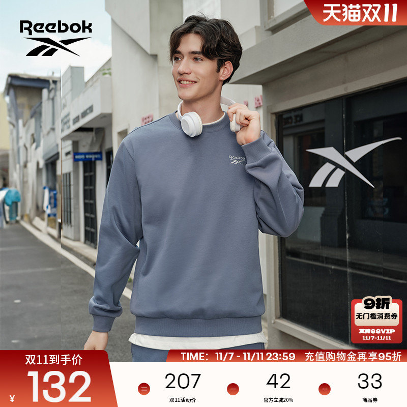 锐步秋季运动休闲圆领套头衫