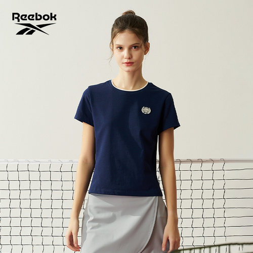 Reebok锐步官方26年新款女士运动休闲学院风网球风舒适短袖T恤