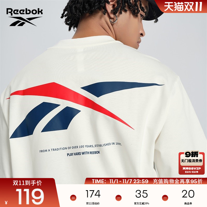 锐步男女同款宽松半袖T恤