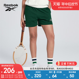 女子针织简约松紧运动短裤 Reebok锐步官方24春夏新款 预售