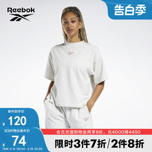 T恤 运动休闲舒适百搭圆领短袖 基础款 Reebok锐步官方女子TEE经典