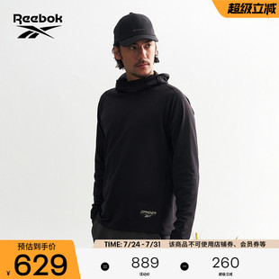 男款 Reebok銳步官方24新款 運(yùn)動(dòng)舒適連帽長(zhǎng)袖 Spyder聯(lián)名 T恤