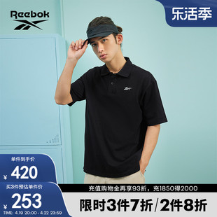 Reebok锐步官方男女复古运动户外休闲舒适复古百搭短袖 Polo衫