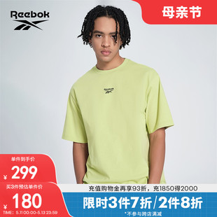 男女时尚 休闲简约针织短袖 情侣款 Reebok锐步官方24春夏新款 T恤