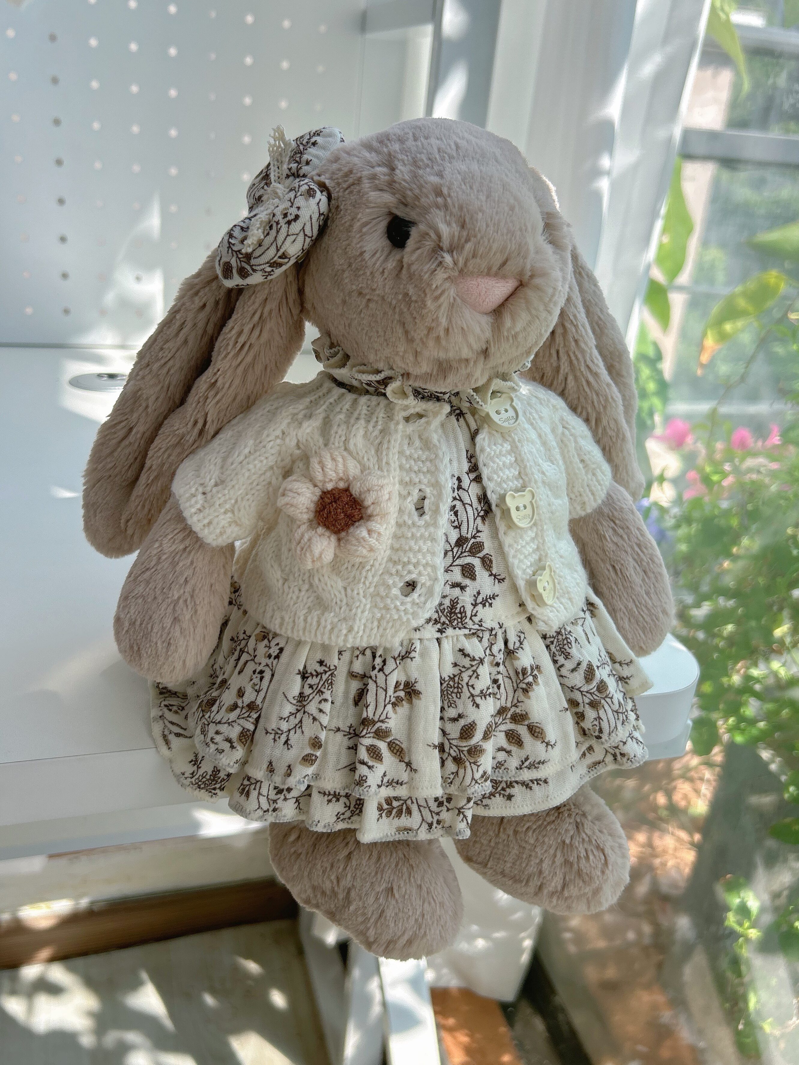 彩菲手作娃衣邦尼兔毛衣裙子秋冬套装兔子着替31cm36cm玩偶衣服