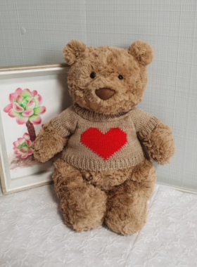 彩菲手作jellcat巴塞罗熊圣诞毛衣巴纳布斯猪娃衣30cm玩偶着替