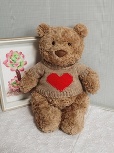 彩菲手作jellcat巴塞罗熊圣诞毛衣巴纳布斯猪娃衣30cm玩偶着替