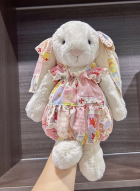 彩菲手作31㎝36cm51㎝邦尼兔裙子手工蝴蝶结玩偶娃衣兔子着替礼物