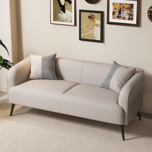 猫爪皮小户型双三人沙发卧室小型